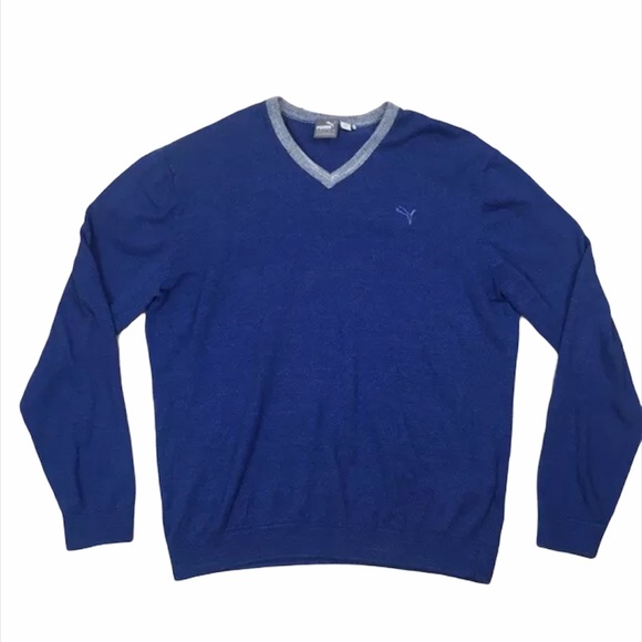puma blue sweater